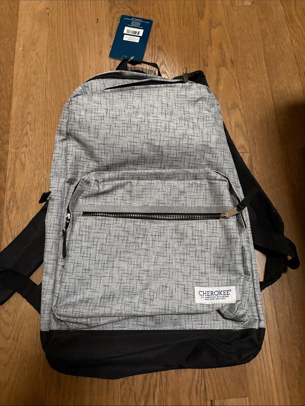 Cherokee Light Gray and Black Men's Casual Backpack NWT